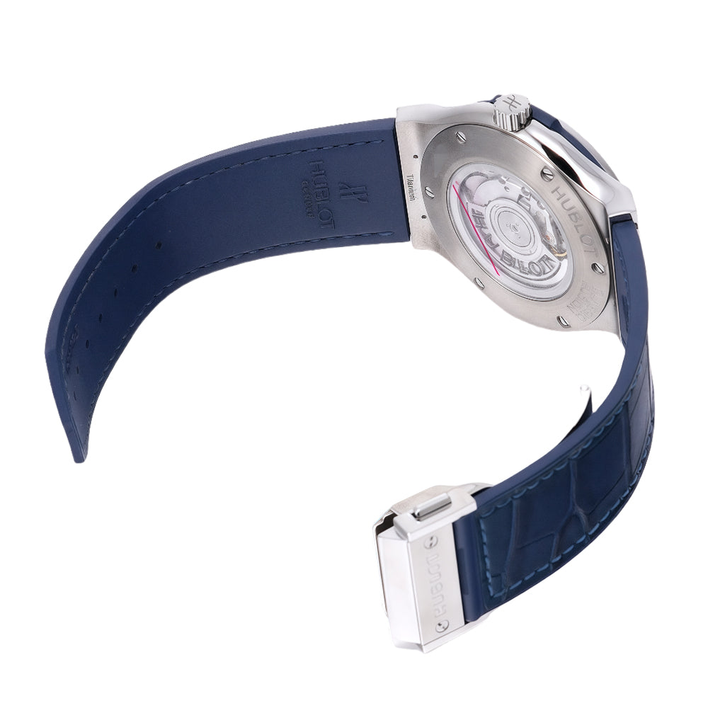 Hublot Classic Fusion Blue Titanium Wrist Watch