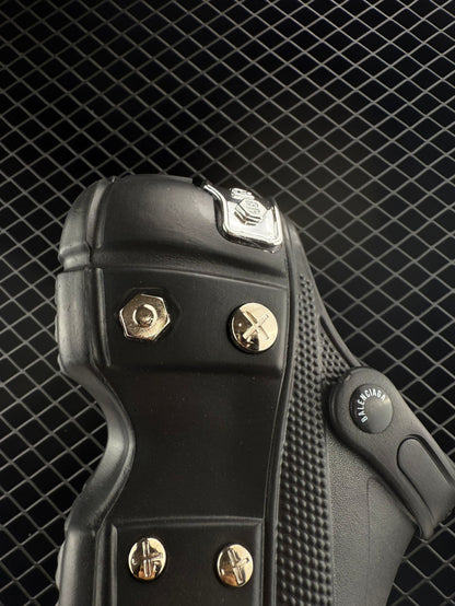 Balenciaga Hardcrocs Black Slip-on Round Toe Crocs