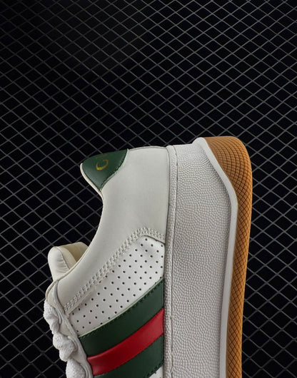 Gucci Leather Low-top Round Toe Lace-up Fashion Sneakers