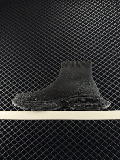 Balenciaga 3XL Black High Top Unisex Clunky Shoes