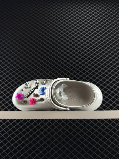 Balenciaga Silver Women's Crocs