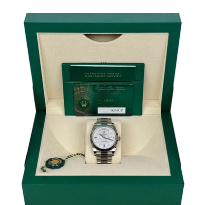 Rolex 40 mm Meteorite Dial Platinum Bracelet 228239 Daytime Date Watch