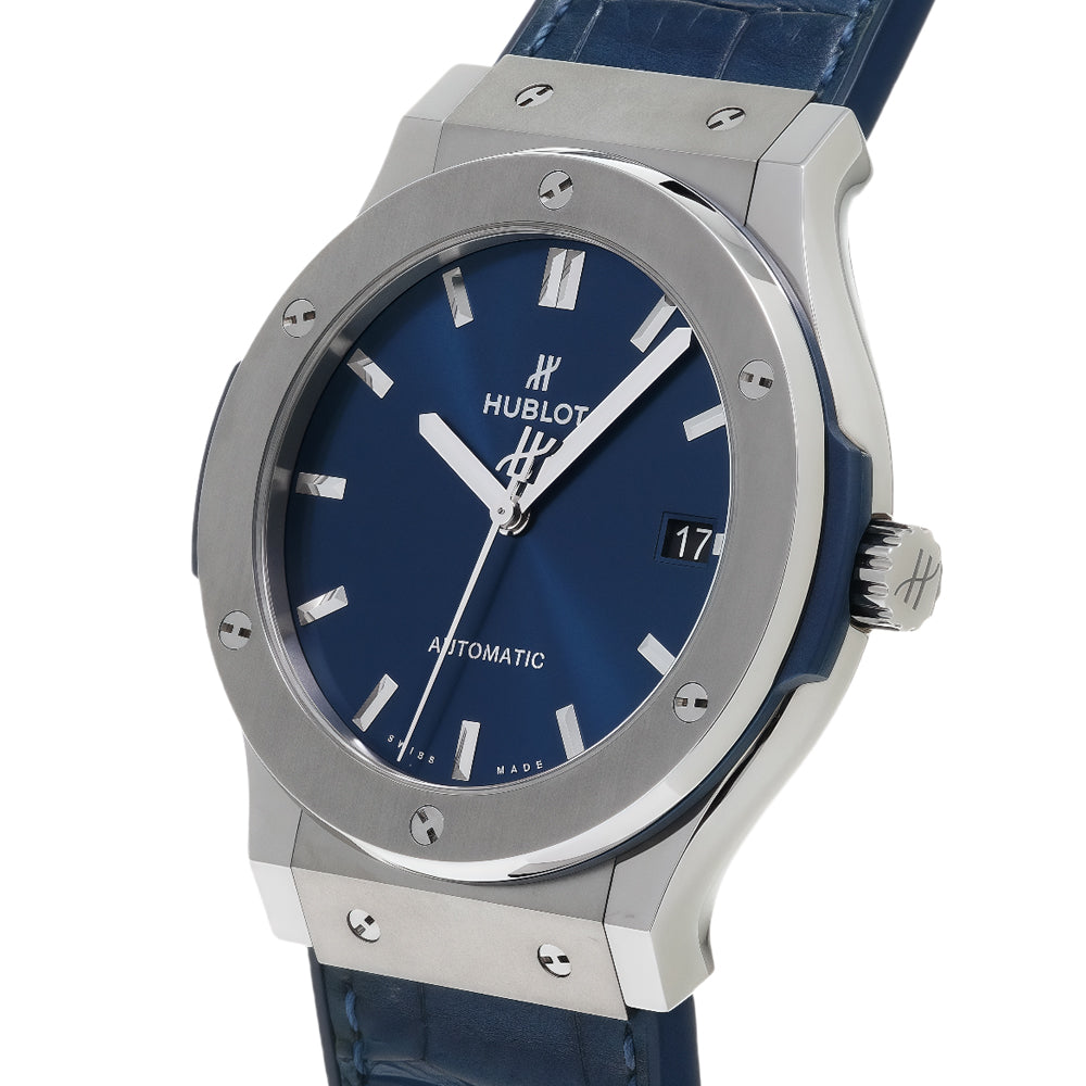 Hublot Classic Fusion Blue Titanium Wrist Watch