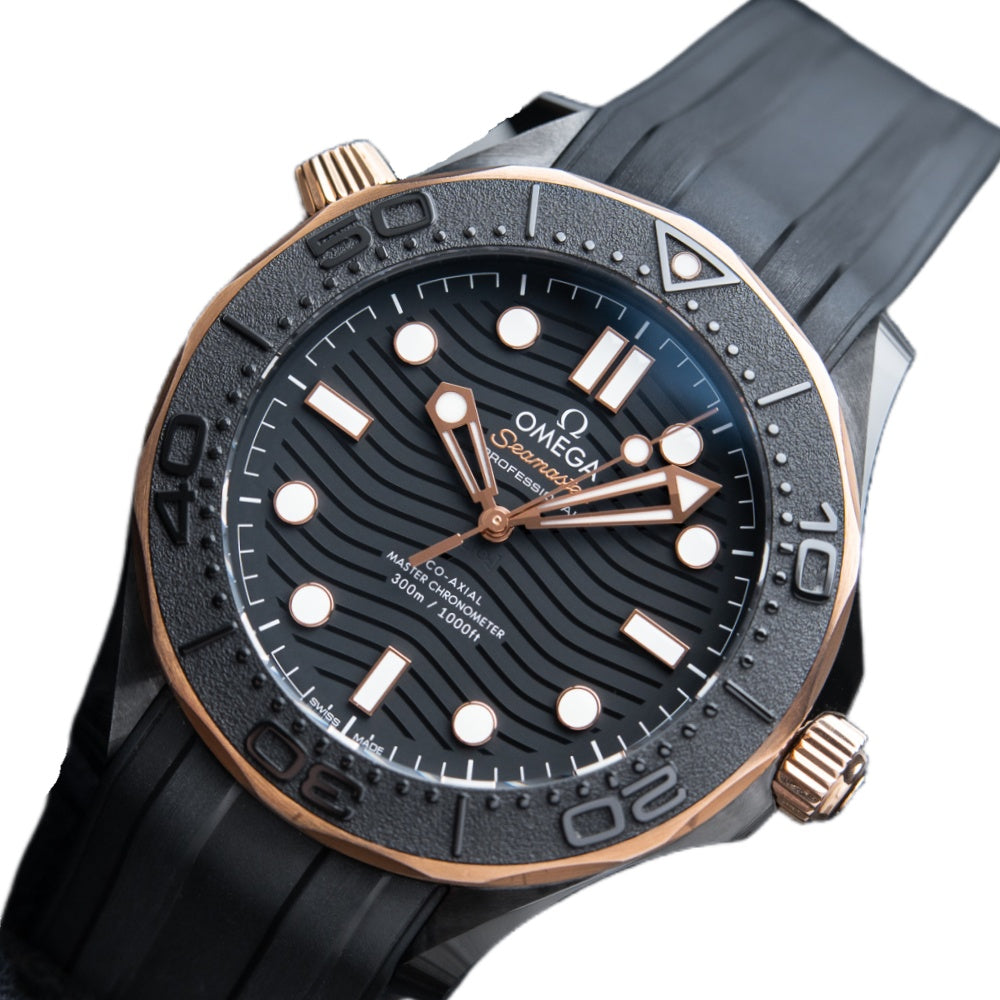 Omega Seamaster Professional Diver 300M SMP Rose Gold Ceramic Black 43.5mm