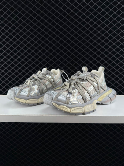 Balenciaga 3XL Extreme Lace Sneakers 3+ Low-Top Retro Trend Versatile Casual Jogging Running Shoes