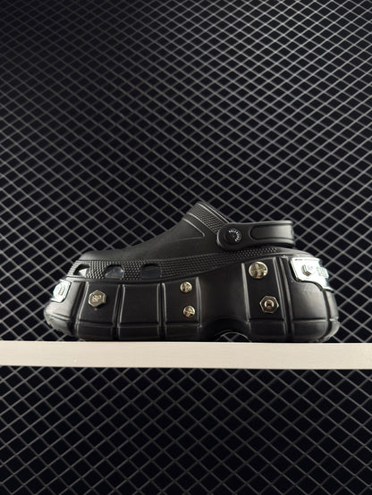 Balenciaga Hardcrocs Black Slip-on Round Toe Crocs