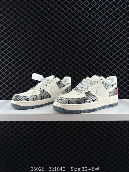 Louis Vuitton Black And White Denim Starry Sky Sneakers