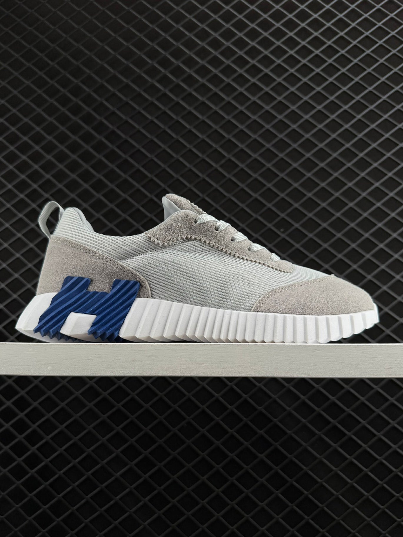 Hermes Bouncing Mesh Lace-up Round Toed Low-Top Life Casual Shoes