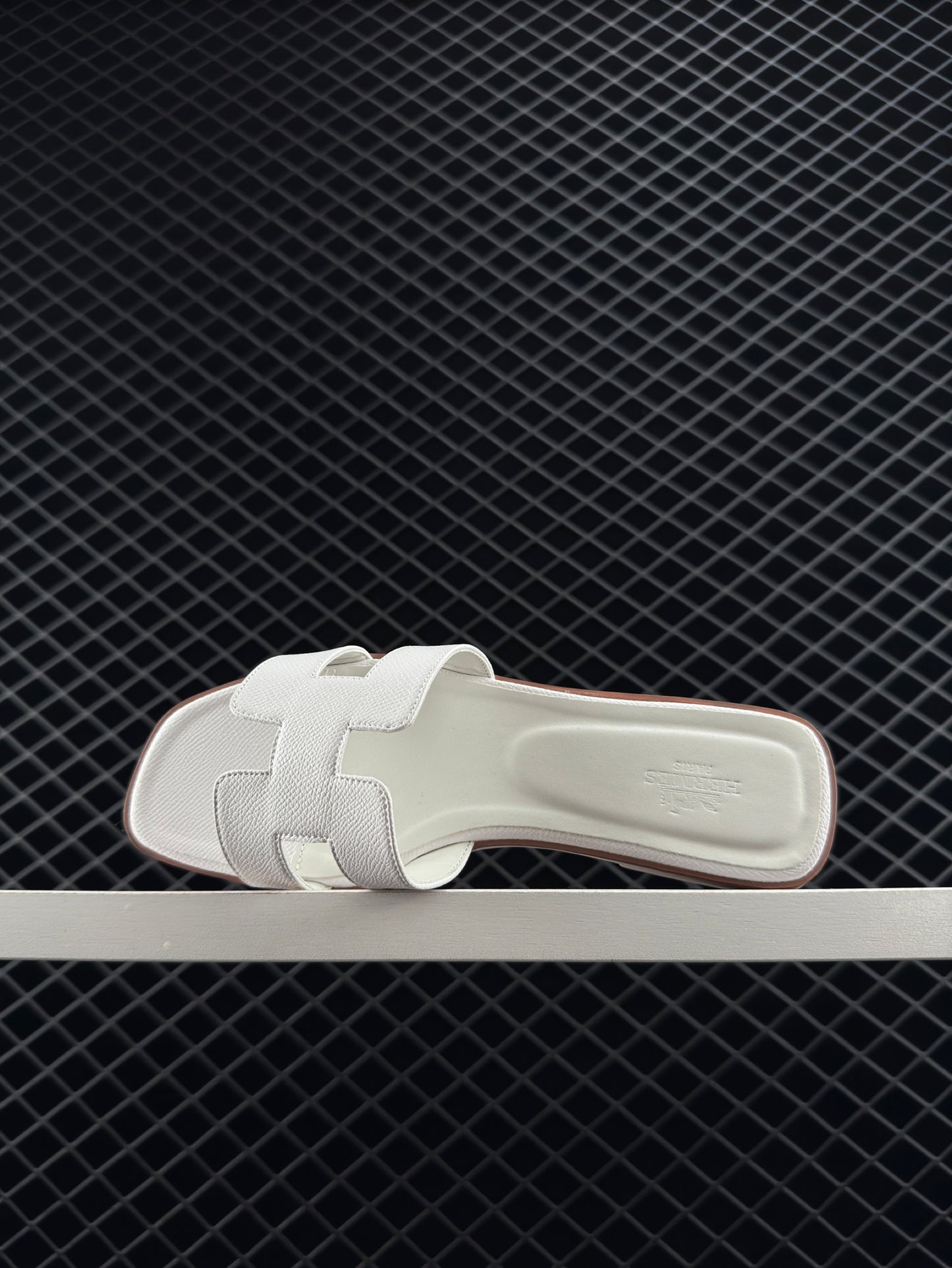 Hermes White Vacation Home Essentials Flat Slippers with Large Soles