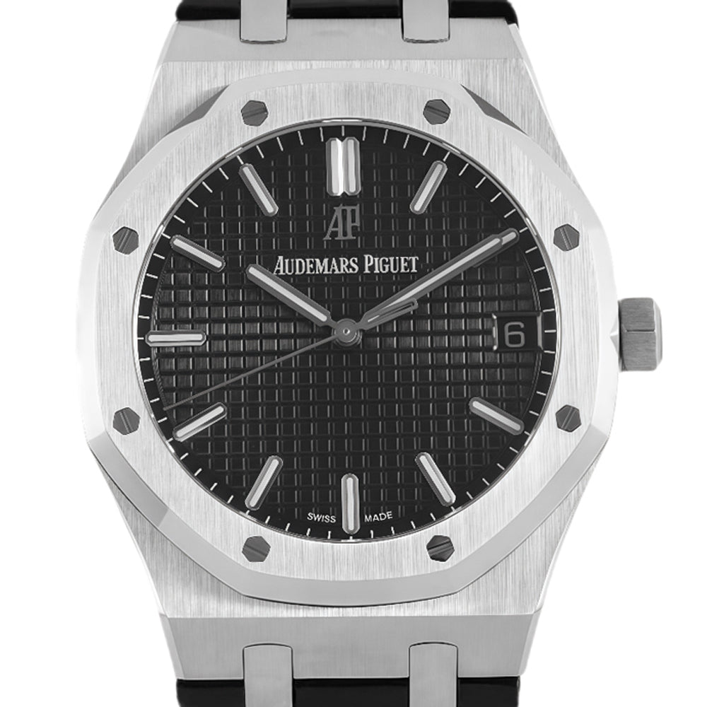 Audemars Piguet Royal Oak 41mm Wrist Watch with Black Rubber Strap