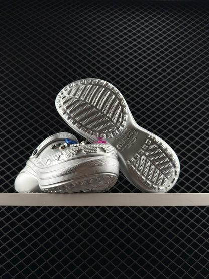Balenciaga Silver Women's Crocs