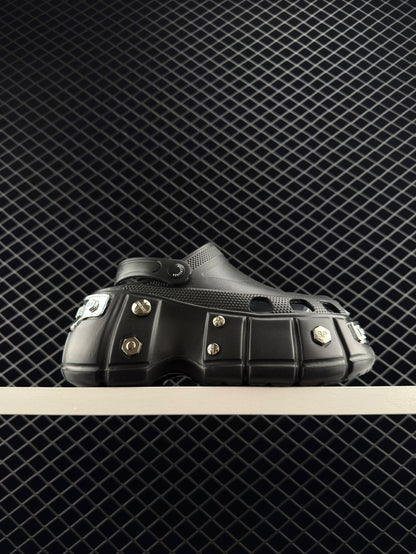 Balenciaga Hardcrocs Black Slip-on Round Toe Crocs