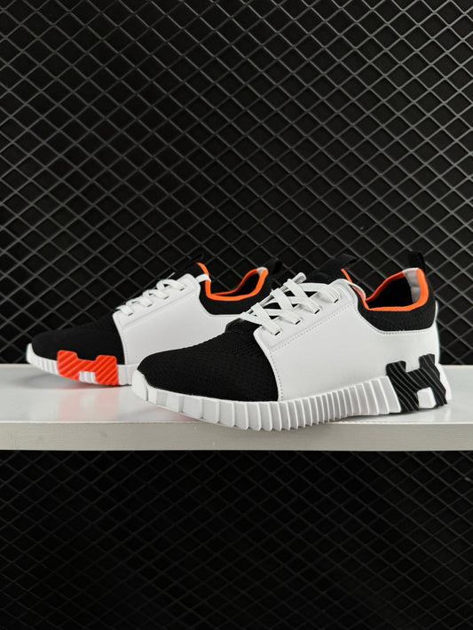 Hermes Bouncing Mesh Lace-up Round Toed Low-Top Life Casual Shoes