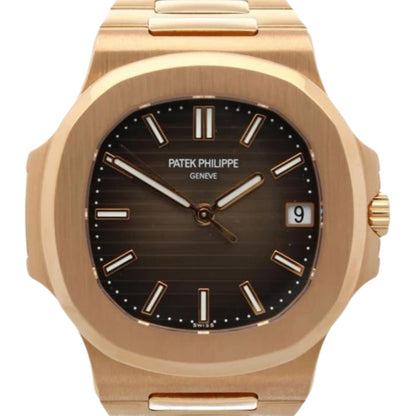 Patek Philippe Rose Gold Nautilus Mechanical Men's Watch