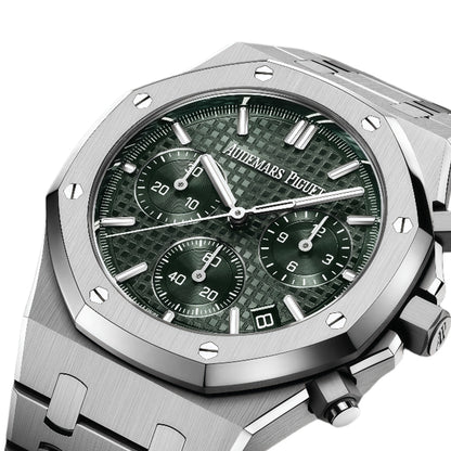 Audemars Piguet Royal Oak Automatic Winding Chronograph "50th Anniversary" Steel Bracelet with Green Dial (Reference Number 26240ST. O. 1320ST. 04)
