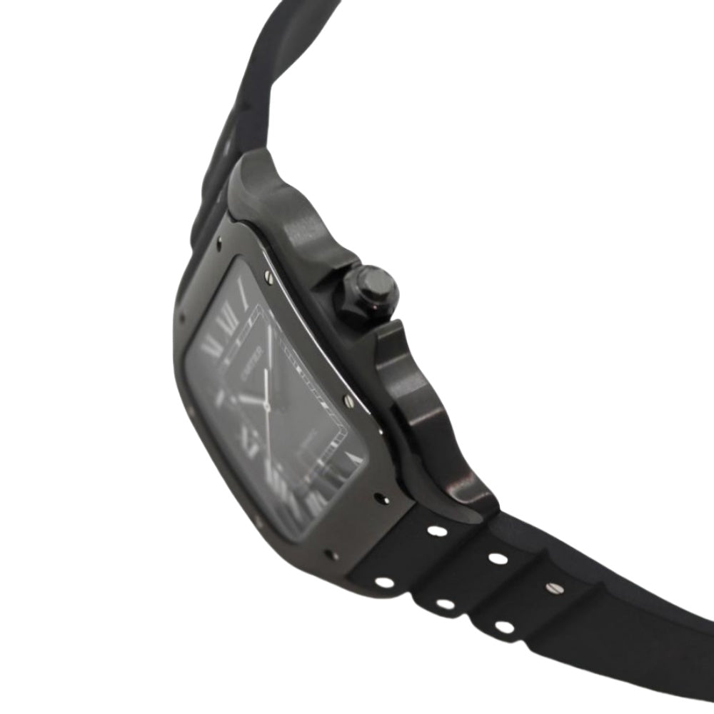 Cartier Men's Cartier Santos Large WSSA0039 Black ADLC Coated 40mm Black Dial Automatic