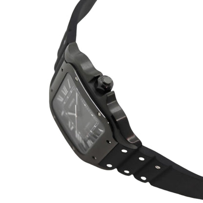 Cartier Men's Cartier Santos Large WSSA0039 Black ADLC Coated 40mm Black Dial Automatic