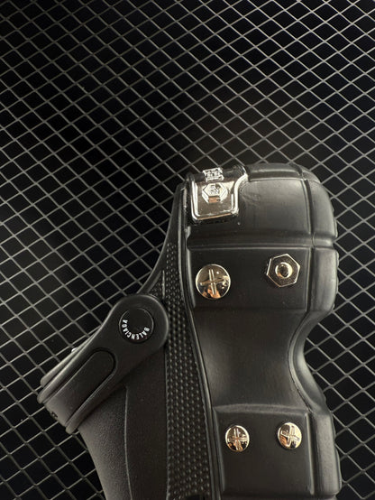 Balenciaga Hardcrocs Black Slip-on Round Toe Crocs