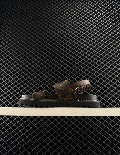 Louis Vuitton Printed Platform Elevated Casual Sandals