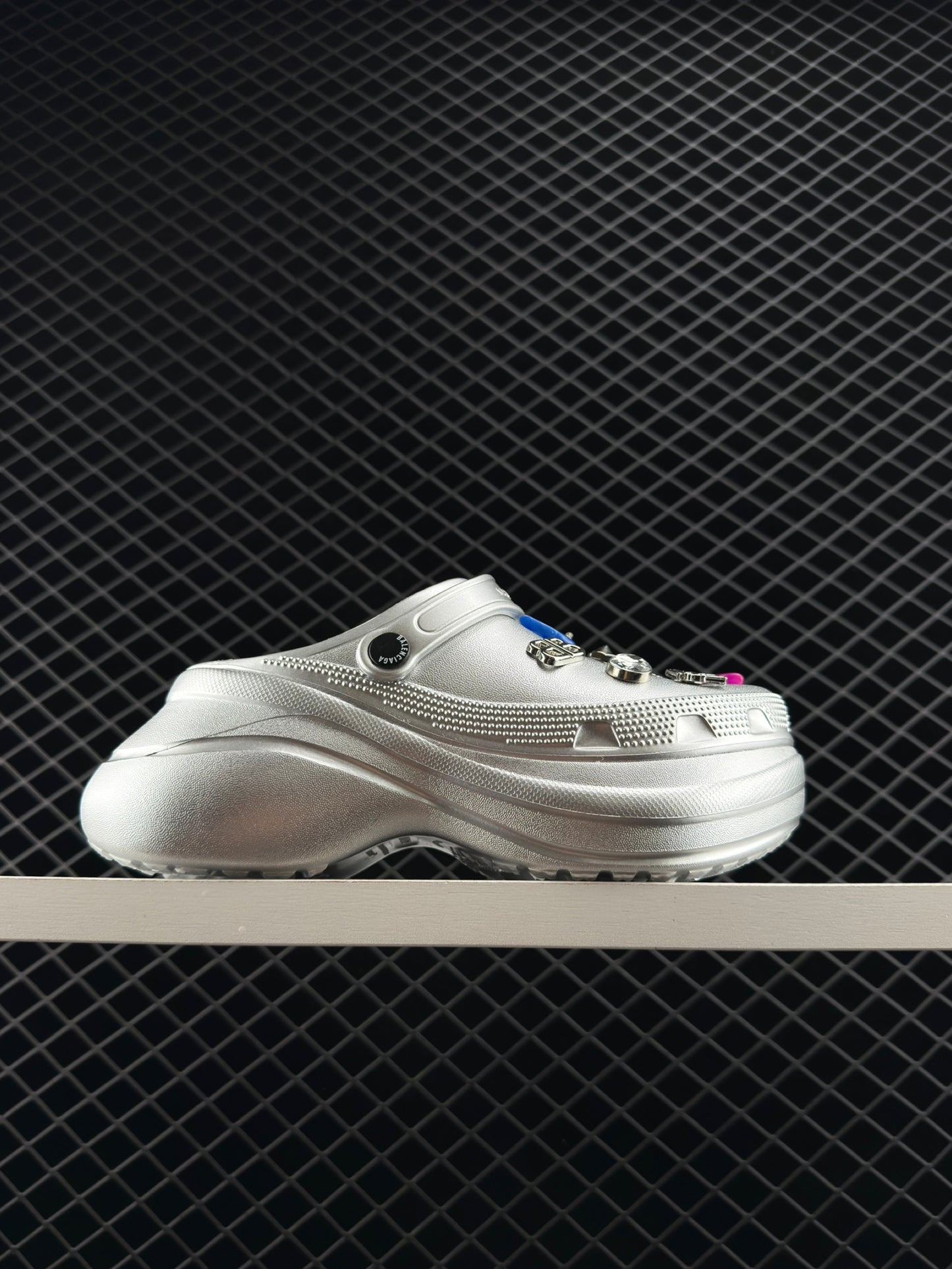 Balenciaga Silver Women's Crocs