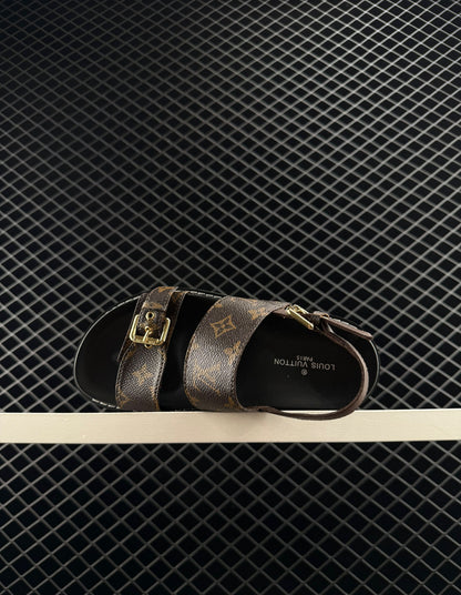 Louis Vuitton Printed Platform Elevated Casual Sandals