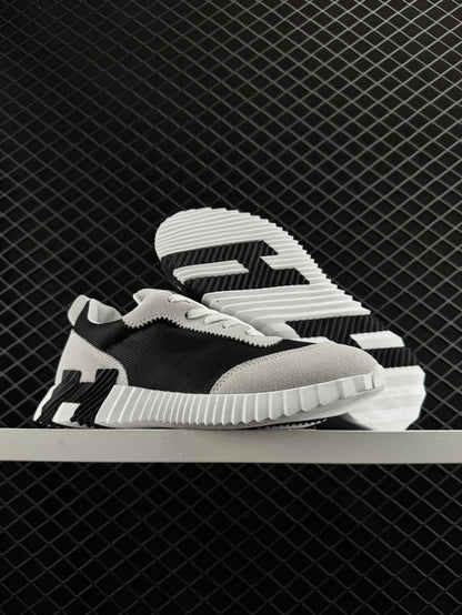 Hermes Bouncing Mesh Lace-up Round Toed Low-Top Life Casual Shoes