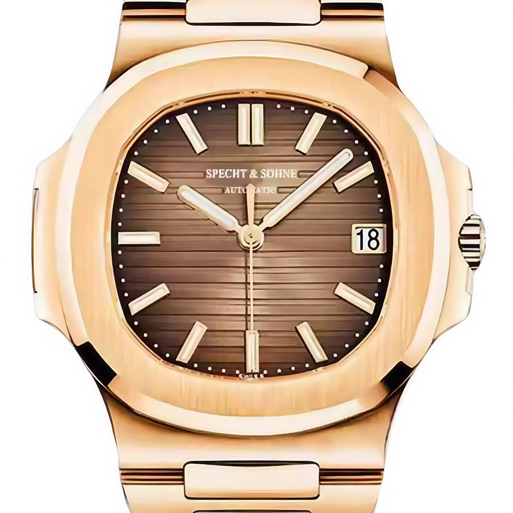 Patek Philippe Rose Gold Nautilus Mechanical Men's Watch