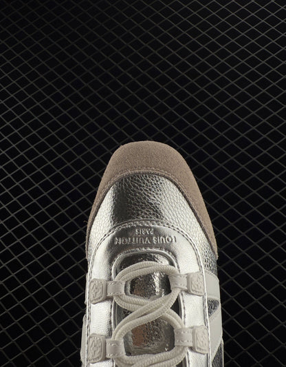 Louis Vuitton sheepskin round toe lace-up ballet style women's low-top casual shoes