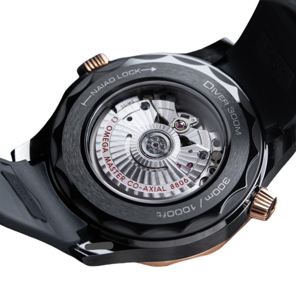 Omega Seamaster Professional Diver 300M SMP Rose Gold Ceramic Black 43.5mm