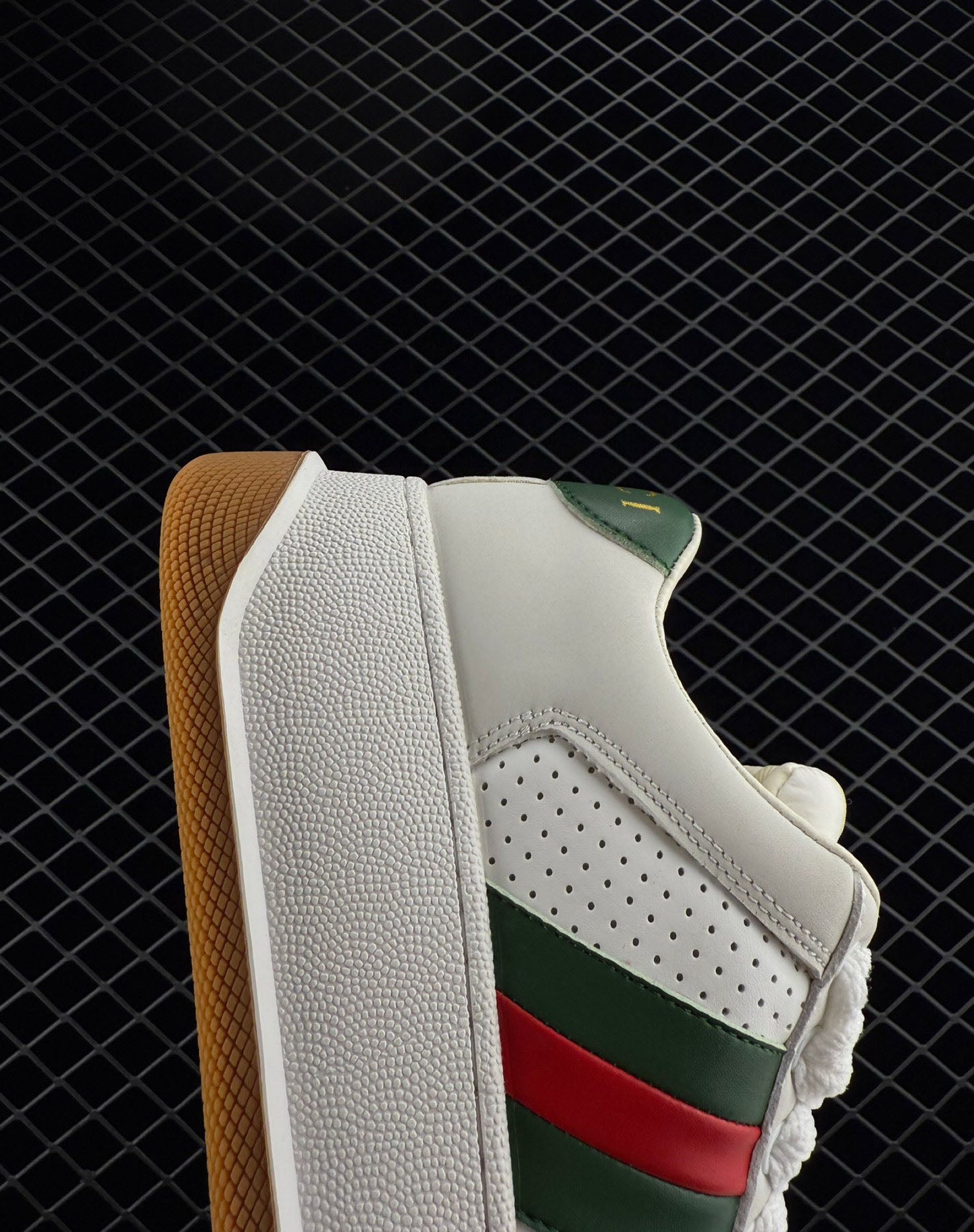 Gucci Leather Low-top Round Toe Lace-up Fashion Sneakers