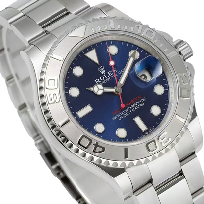 Rolex 116622 Yacht Master 40mm Steel White Gold Blue Dial Watch