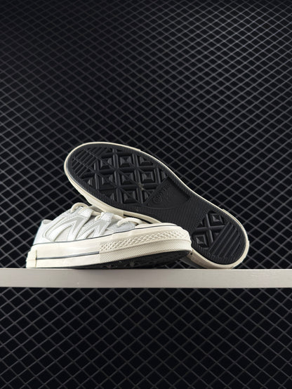 Converse Silver White Trendy Low Top Casual Skate Shoes