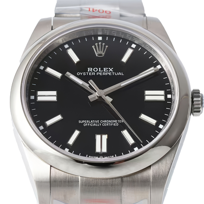 Rolex 124300 Oyster Perpetual 41 Black Dial Steel Watch
