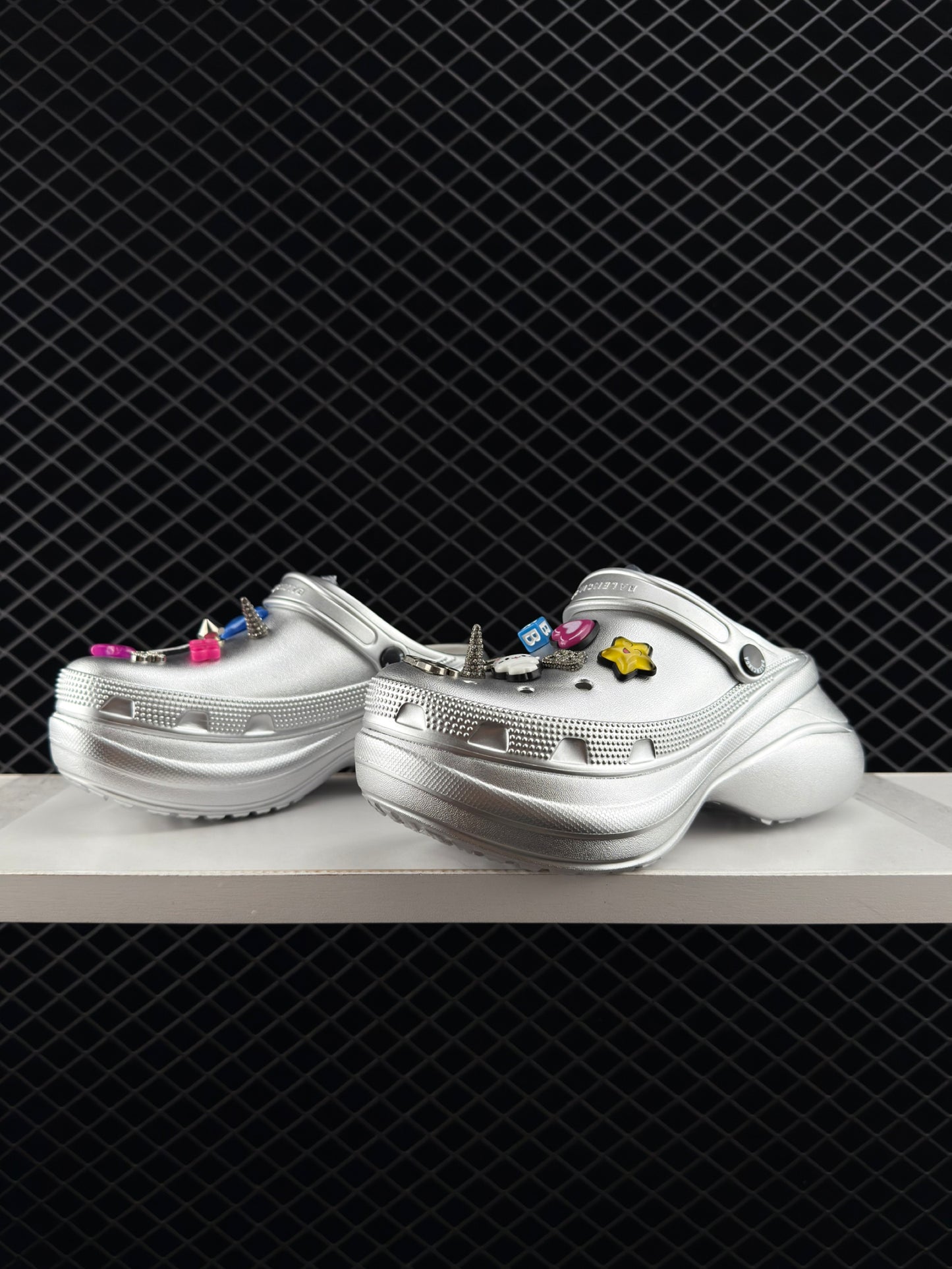 Balenciaga Silver Women's Crocs