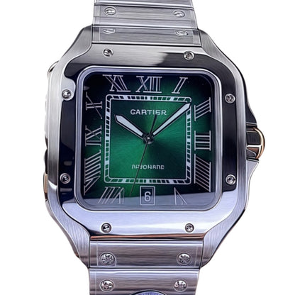 Cartier Santos Green Dial Large Size WSSA0062 Unworn 2025