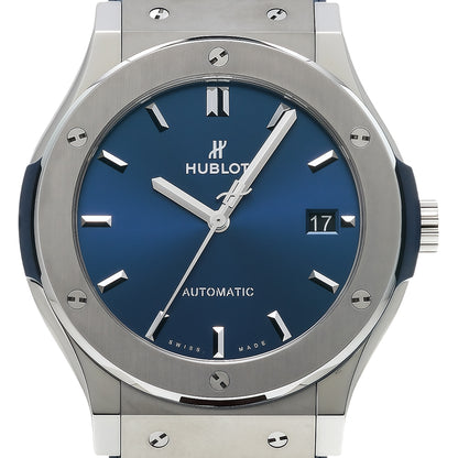 Hublot Classic Fusion Blue Titanium Wrist Watch