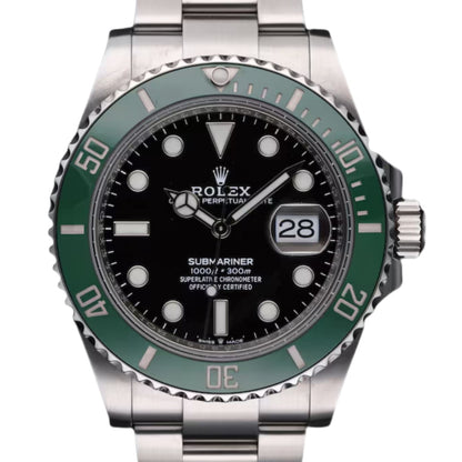 Rolex Submariner Kermit 126610LV Date Steel 41mm Green Ceramic Bezel Green Water Ghost Watch