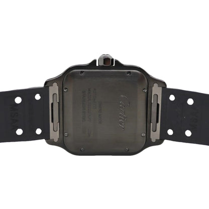 Cartier Men's Cartier Santos Large WSSA0039 Black ADLC Coated 40mm Black Dial Automatic
