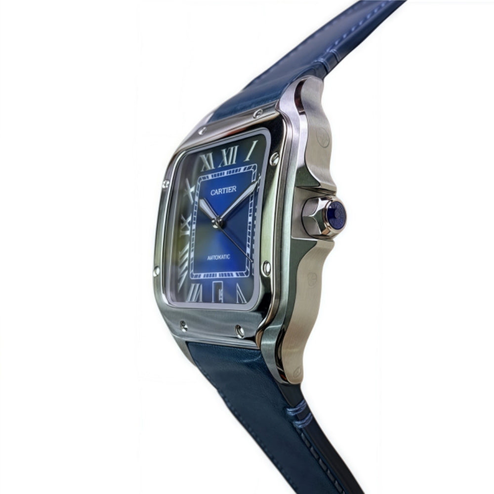 Cartier Santos De Cartier WSSA0048 Automatic Blue Dial Mens Watch