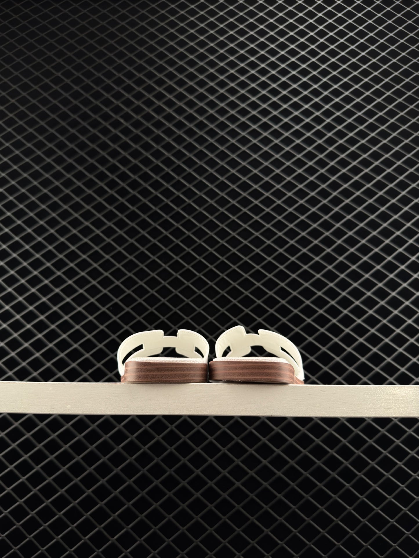 Hermes White Vacation Home Essentials Flat Slippers with Large Soles