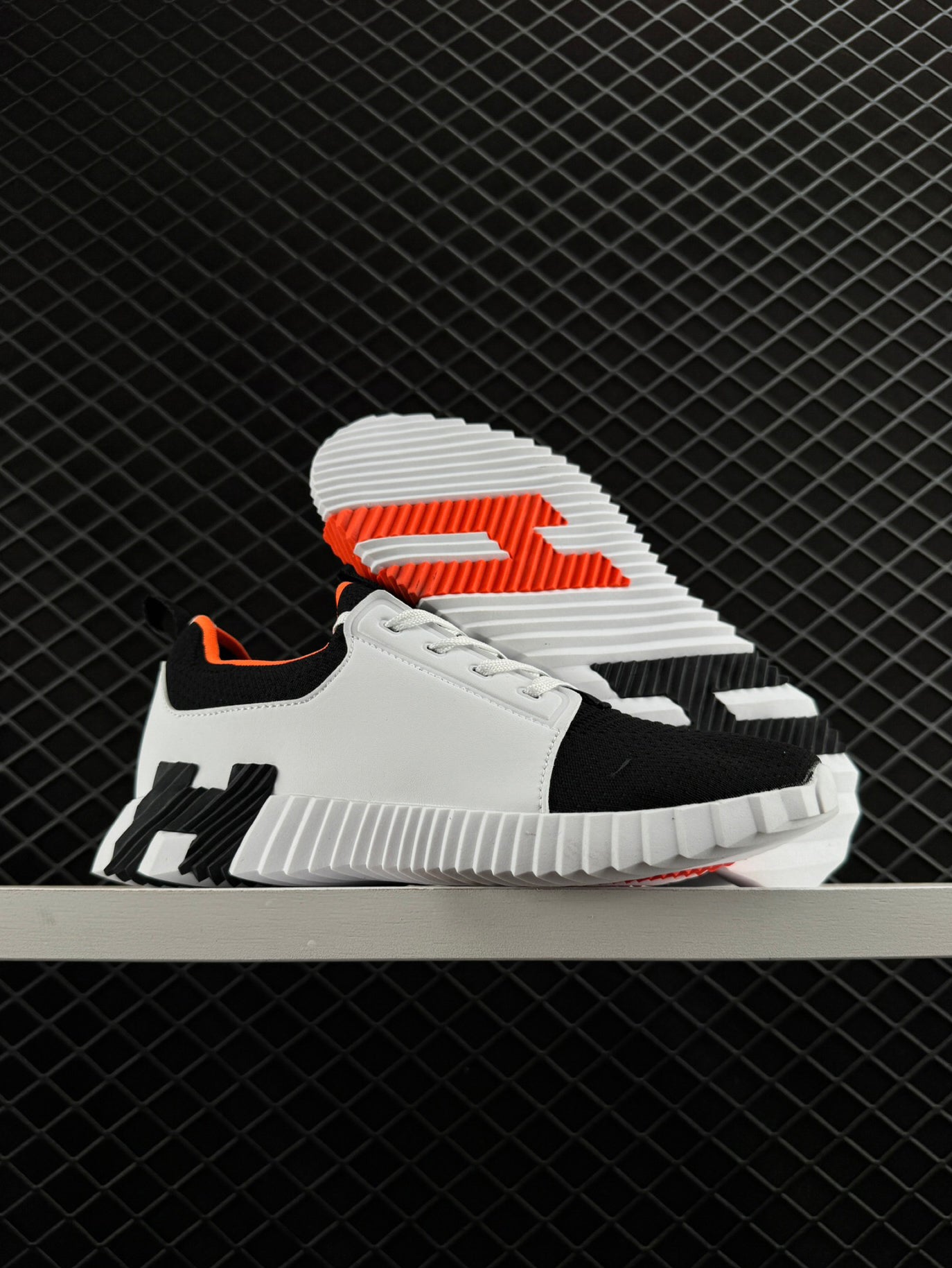 Hermes Bouncing Mesh Lace-up Round Toed Low-Top Life Casual Shoes