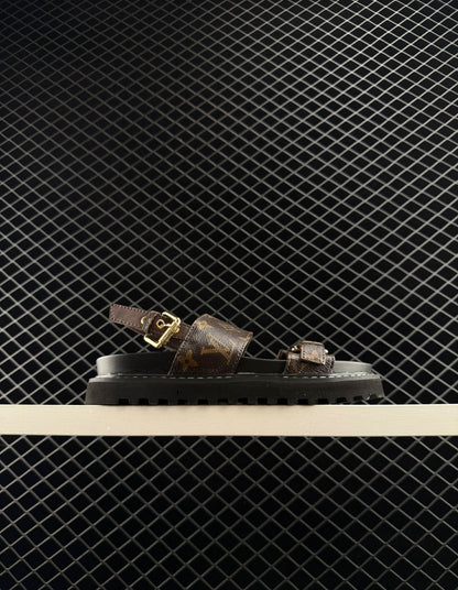 Louis Vuitton Printed Platform Elevated Casual Sandals