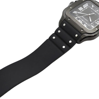 Cartier Men's Cartier Santos Large WSSA0039 Black ADLC Coated 40mm Black Dial Automatic