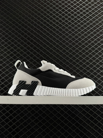 Hermes Bouncing Mesh Lace-up Round Toed Low-Top Life Casual Shoes