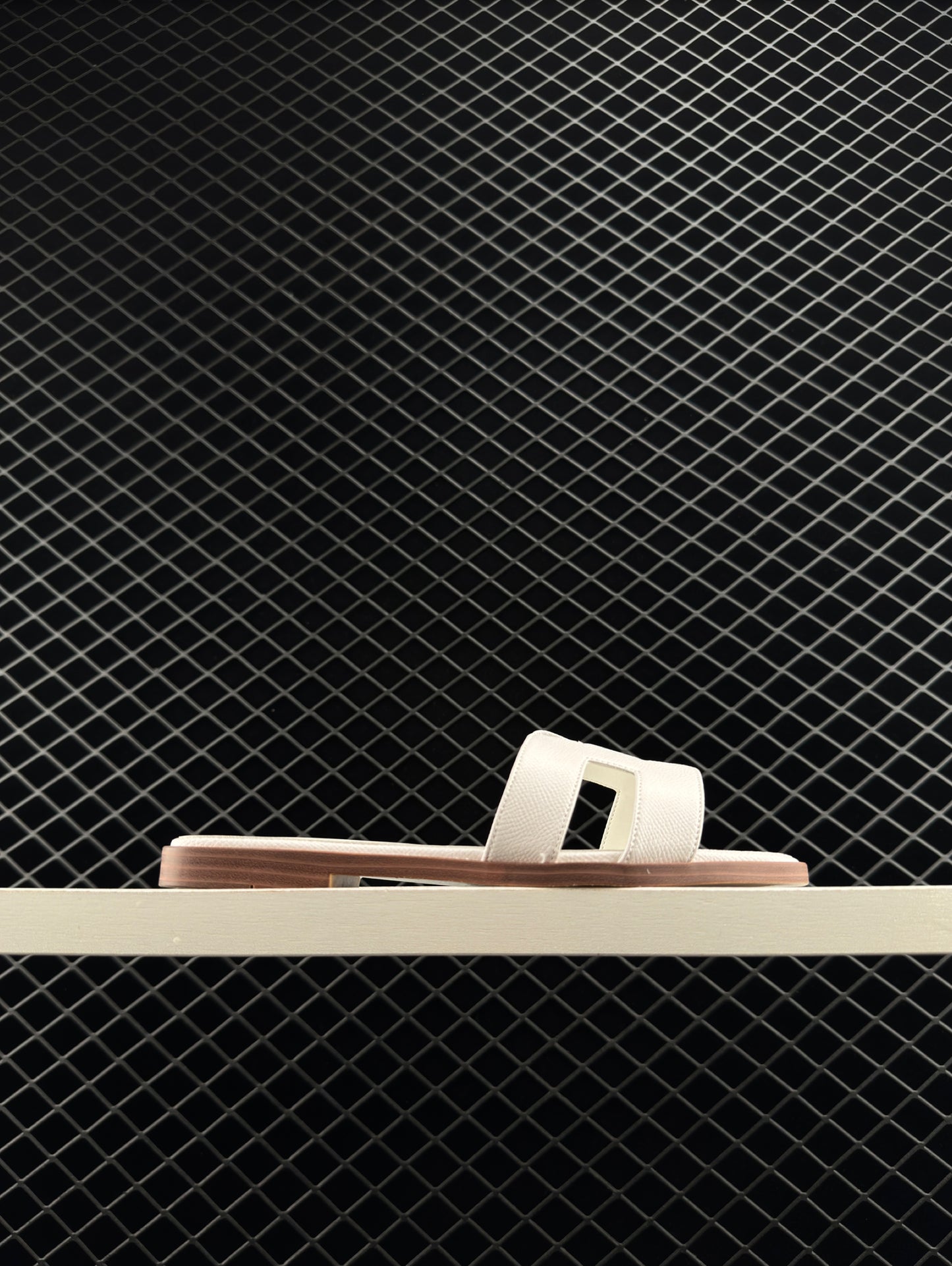 Hermes White Vacation Home Essentials Flat Slippers with Large Soles