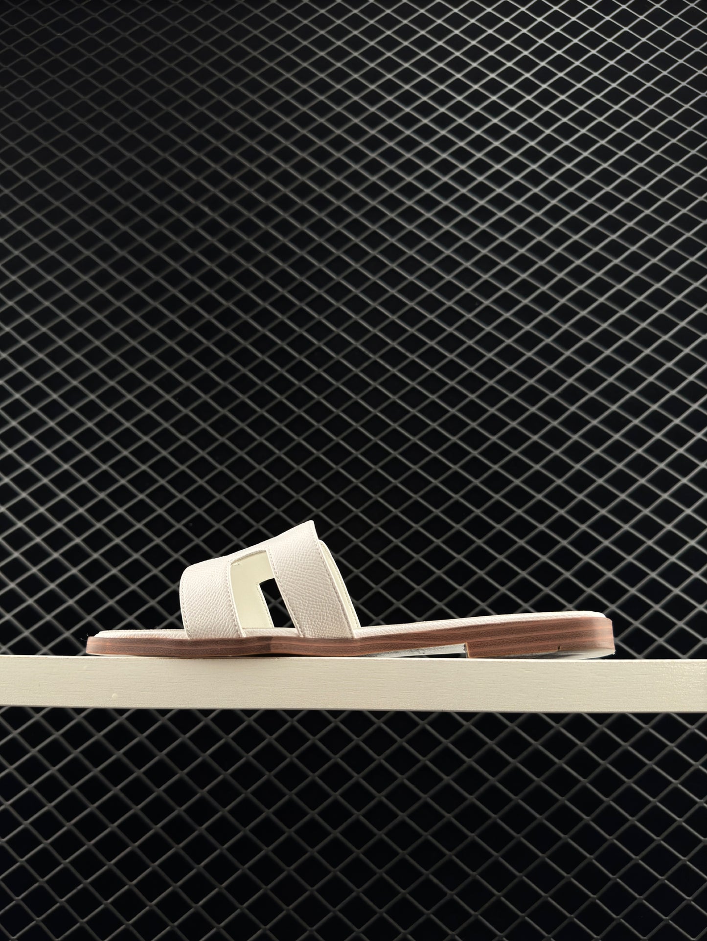 Hermes White Vacation Home Essentials Flat Slippers with Large Soles