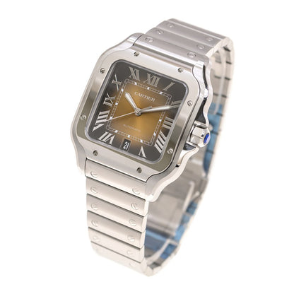 Cartier Santos Brown Sunburst Dial Watch WSSA0064