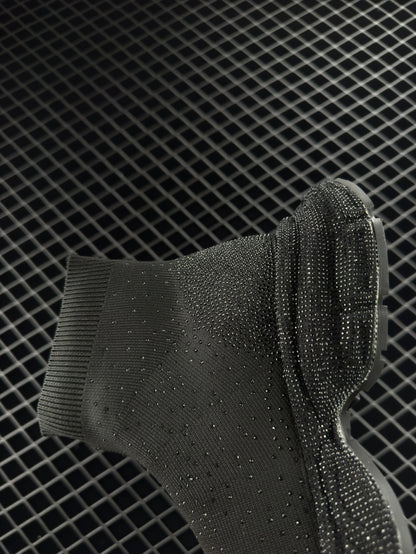 Balenciaga 3XL Black High Top Unisex Clunky Shoes