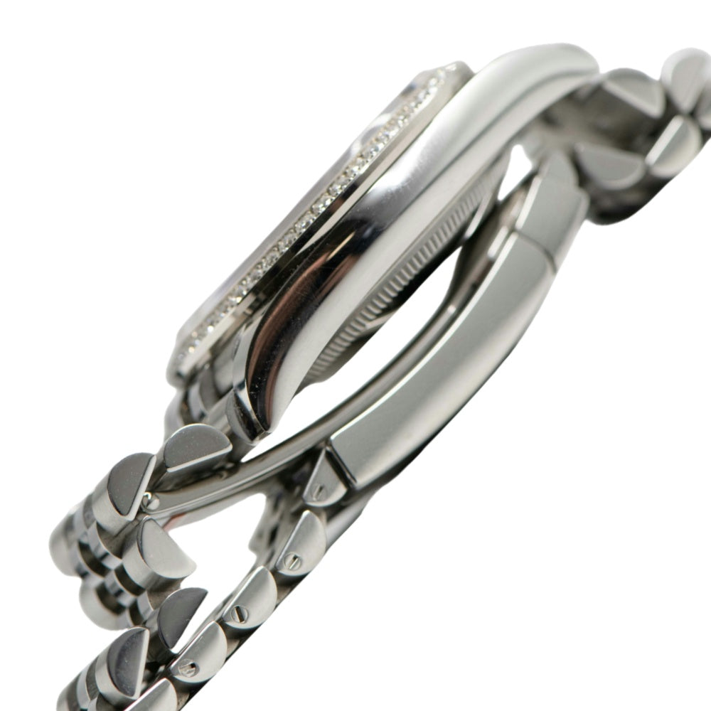 Rolex Men's Datejust Stainless Steel 36mm Oyster Diamond Bezel Navy Blue Diamond Dial Watch