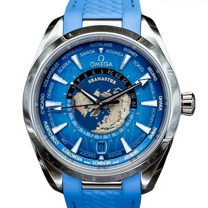 Omega Sea Master Aqua Terra WorldTimer Summer Blue FullSet Ref#220.12.43.22.03.0